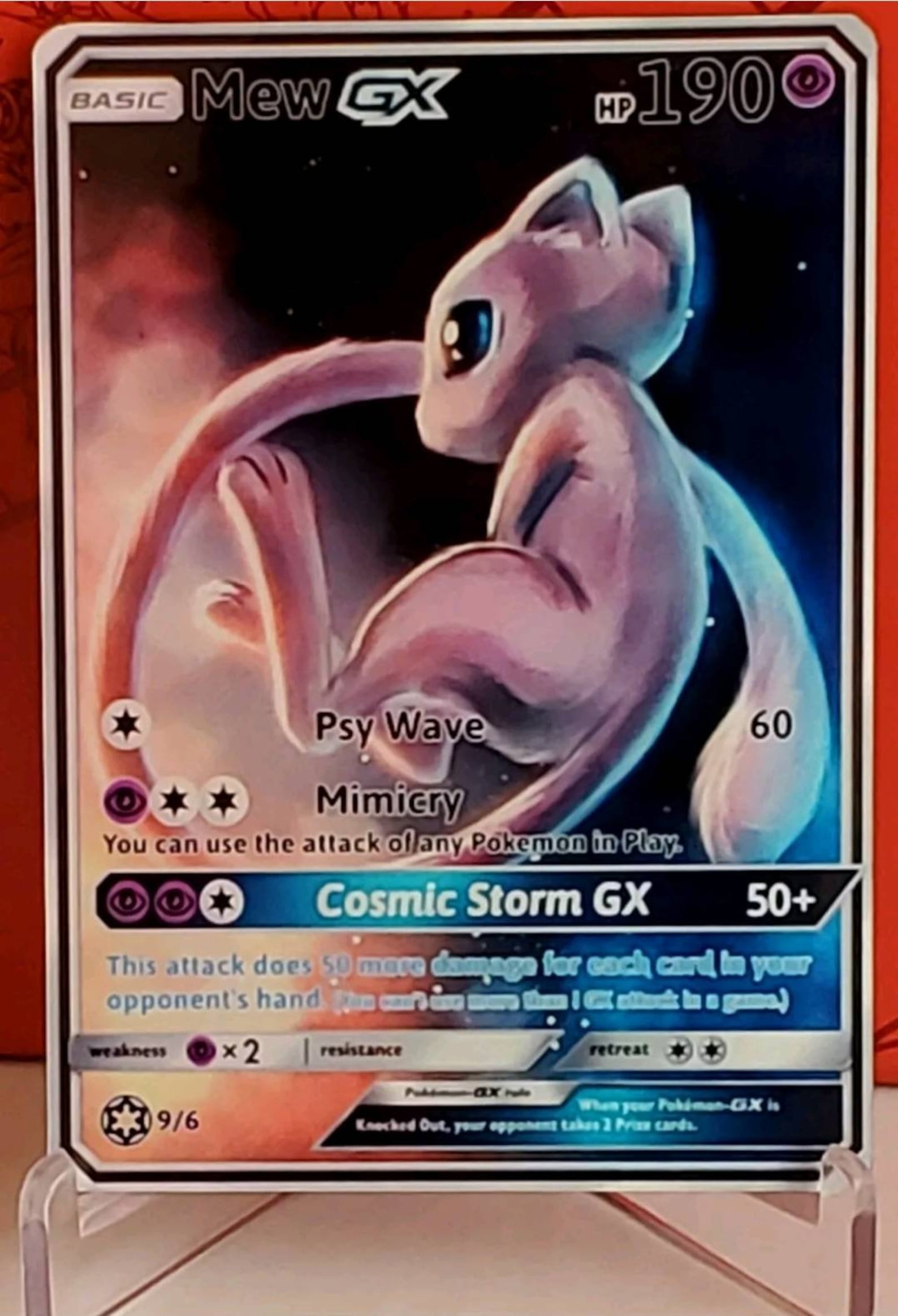 Rare légendaire Shiny POKEMON MEW GX Full Art Holographic Etsy