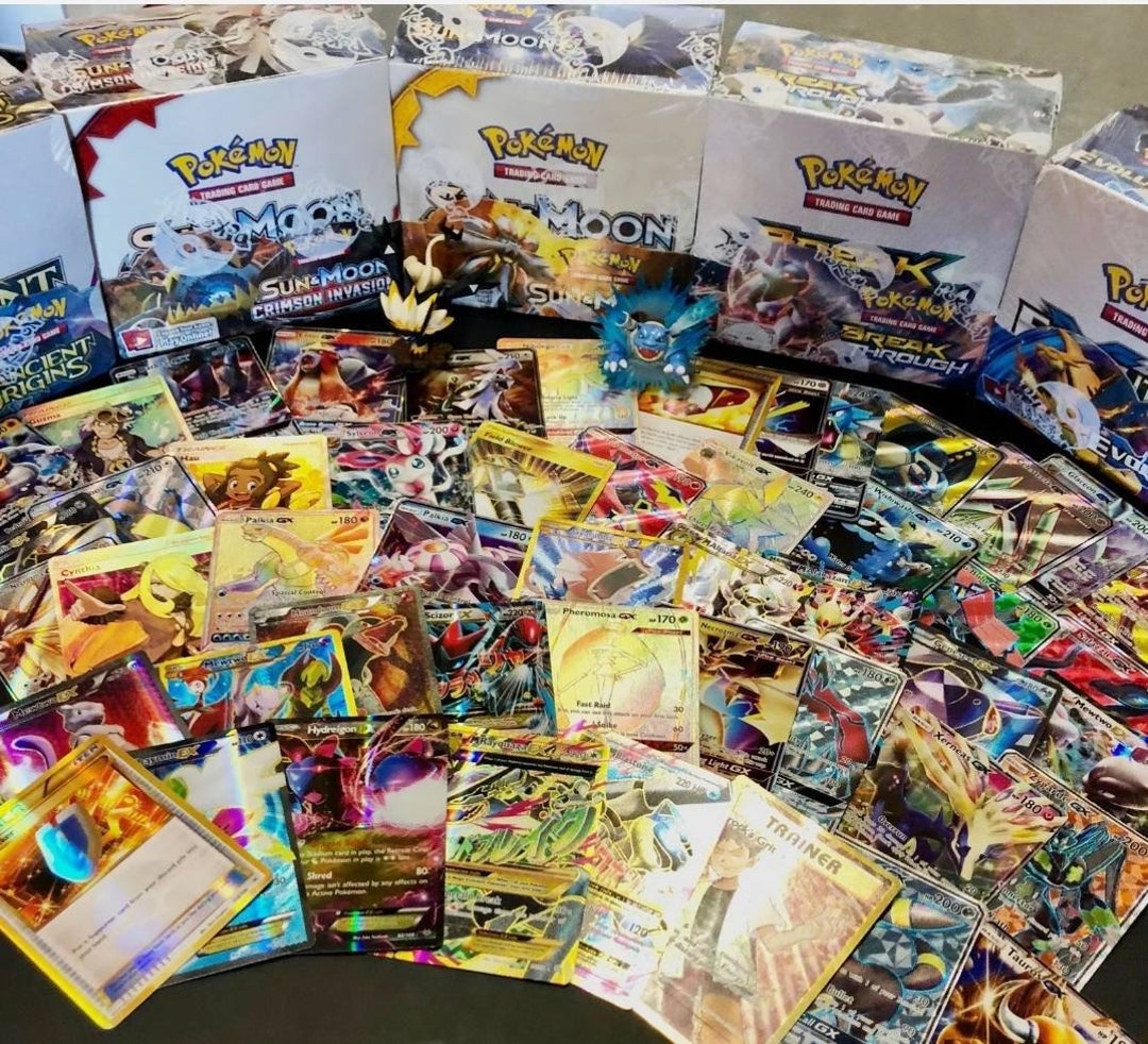 Legendary Rare Shiny Pokemon Card Lot 100 Official Tcg Cards Etsy