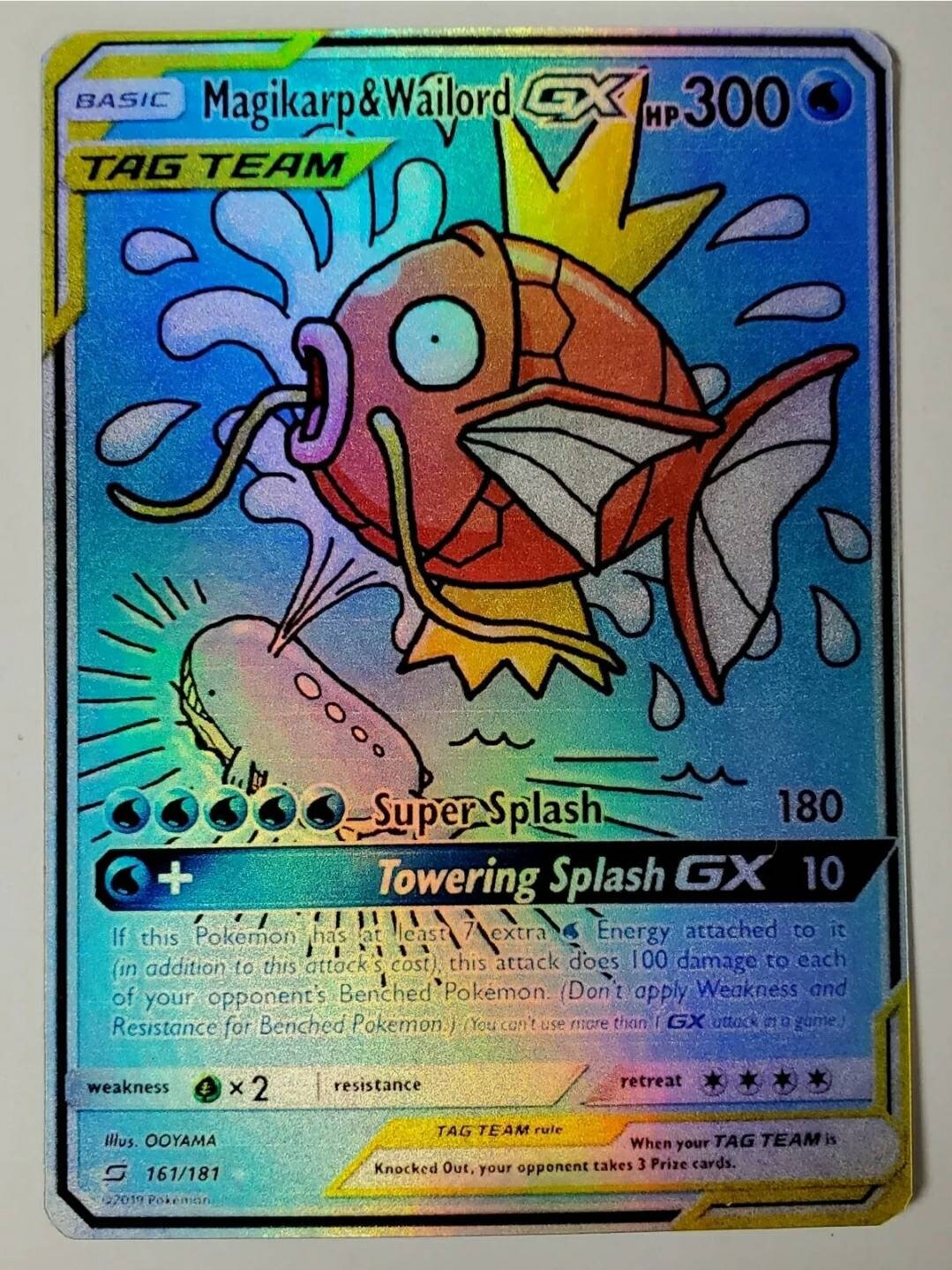 Legendary Shiny Magikarp And Wailord Gx 161 Full Art Etsy