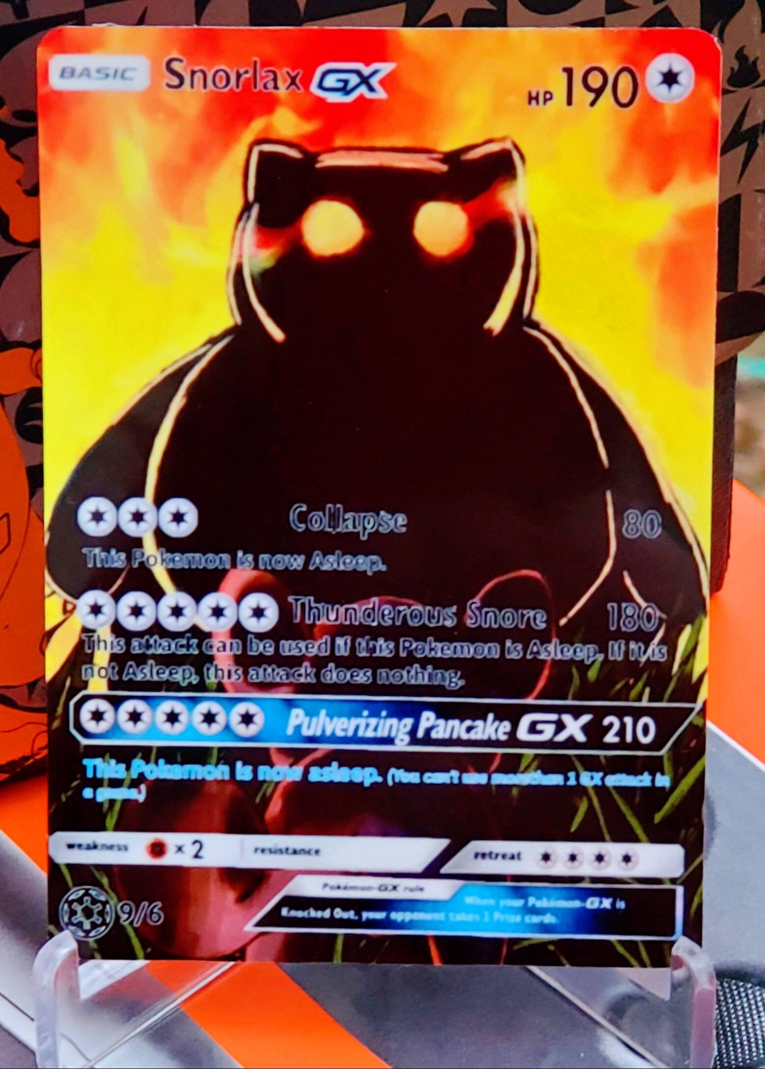 Legendary Rare Shiny Pokemon Snorlax Gx Full Art Holographic Etsy Israel
