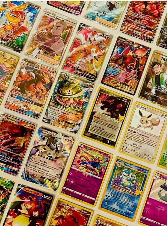 3x Ultra Rare Rare Pokemon Cards Vmax Gx Ex V Holo Etsy