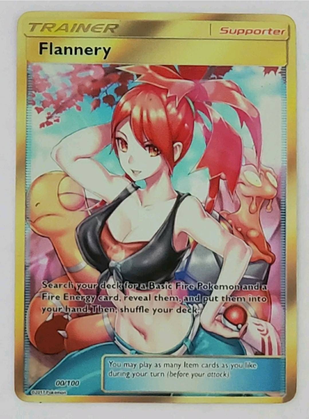 Pok mon Orica Card Trainer Custom FLANNERY Full Art Etsy
