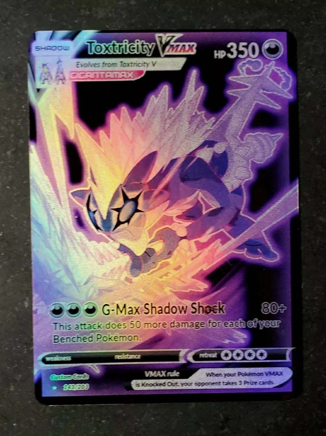 Pokeman Custom Card Legendary Pokemon Orica Holo Toxtricity Etsy Canada