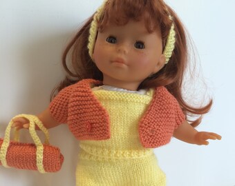 Dolls clothes hand knitted for 12-14" 30-36 cm doll's dress really cute 