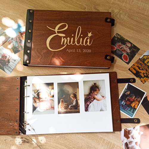 Personalized Baby Photo Album First Year Photo Album Custom Etsy