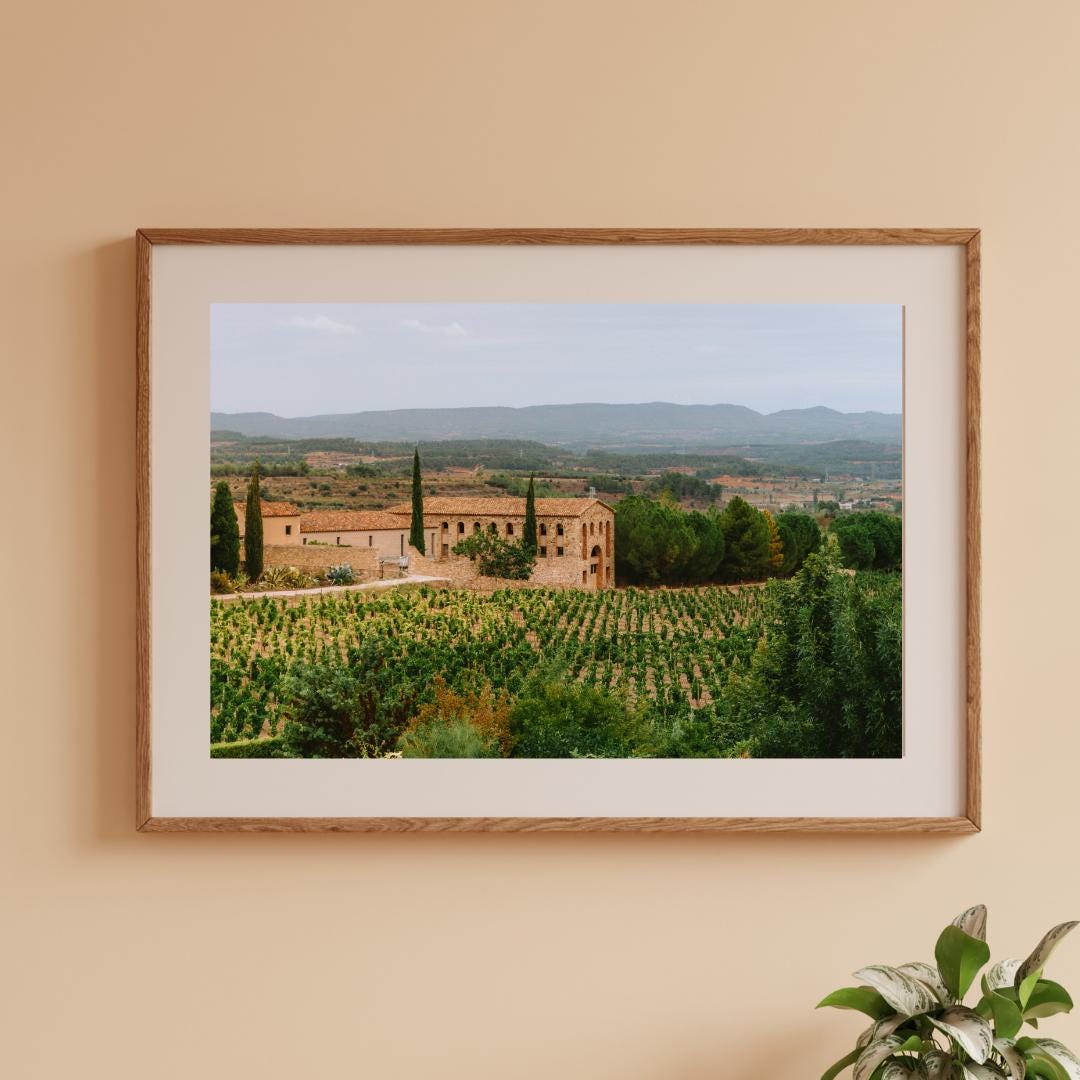 Printable Vineyard Wall Art, Monastery, Rural Lifestyle, Nature ...