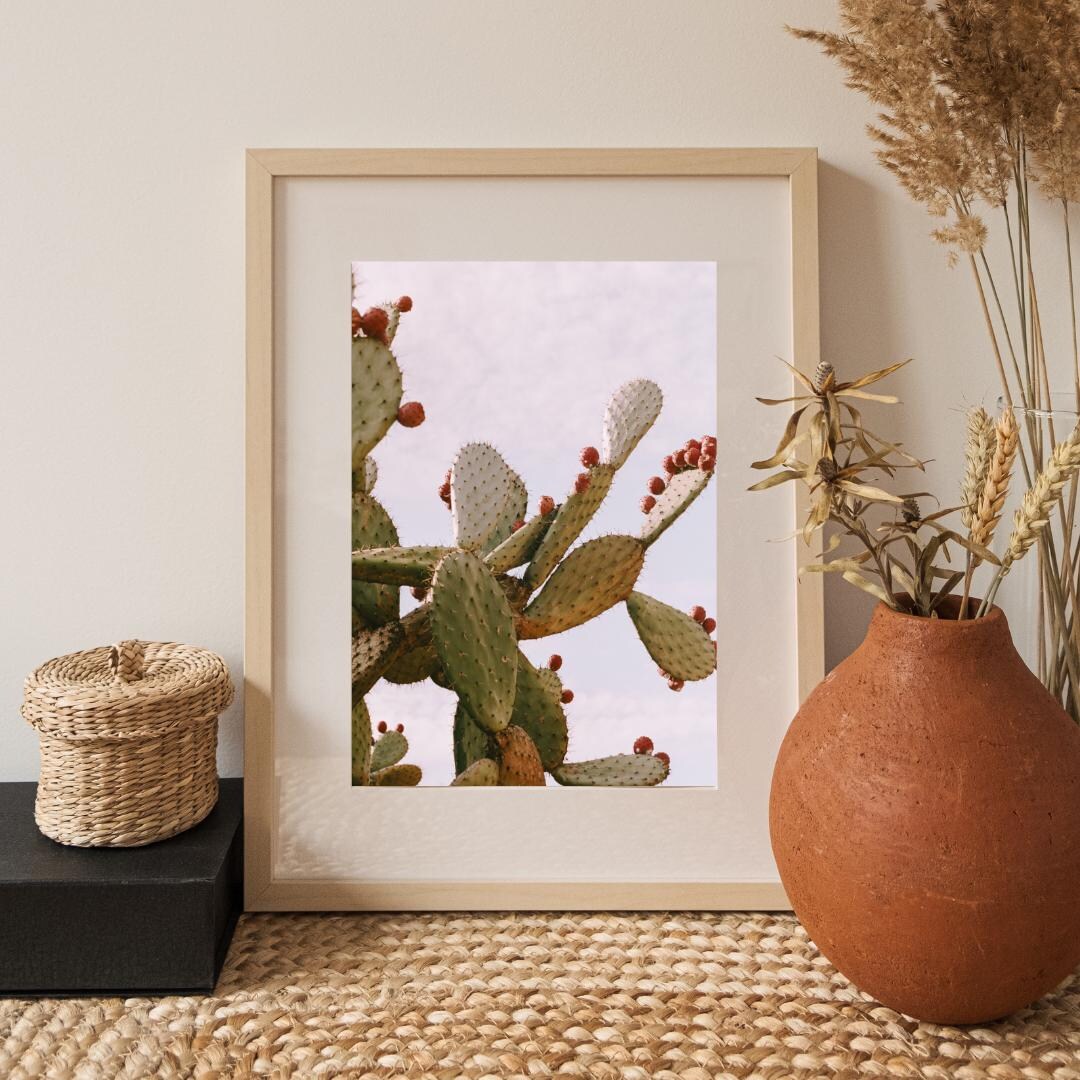Prickly Pear Cactus Film Photo Print, Desert Wall Art (digital Download ...