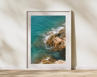 地中海プリント、スペイン沿岸のウォールアート（デジタルダウンロード）