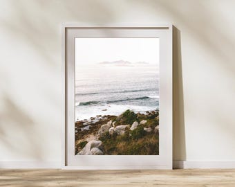Stampa fotografica dell'oceano in Spagna, Baiona, Galizia, Costa Atlantica (Download digitale)