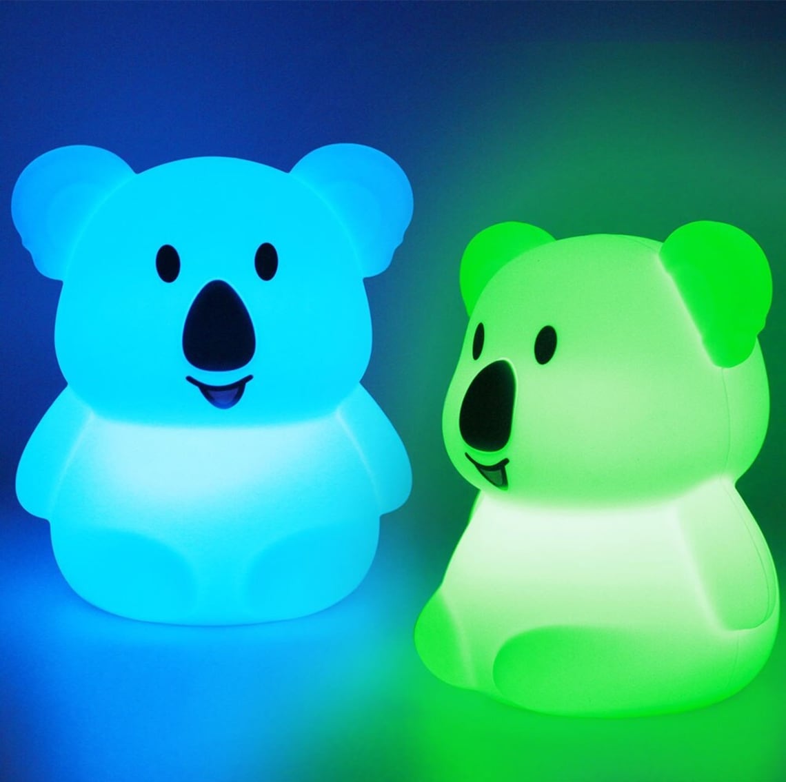 Cute Koala 7 color LED Night Light Remote Control Rechargeable Etsy
