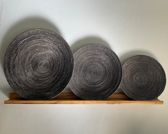Cestas de pared africanas - Negras - Tejido Makenge