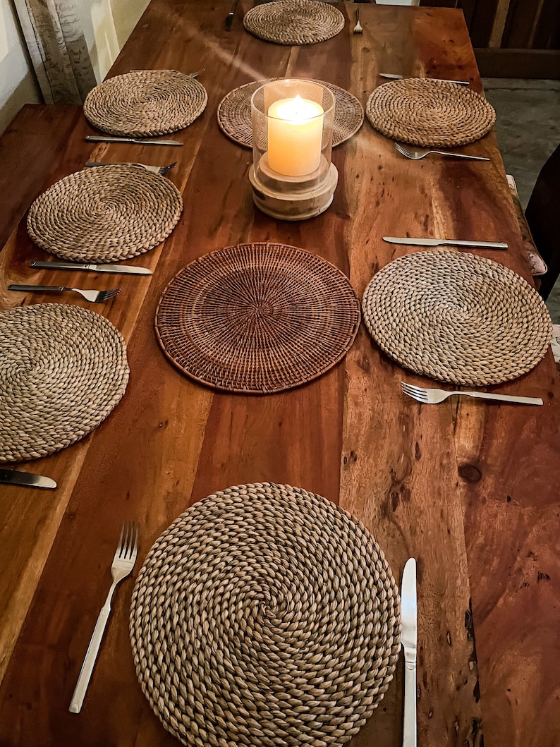 Set of Woven Placemats for Wall or Table Decor Terracotta Etsy