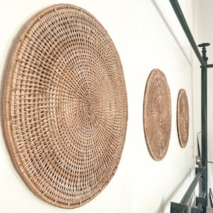 Wall placemats set of 2 or 3 | wall basket | boho wall decor