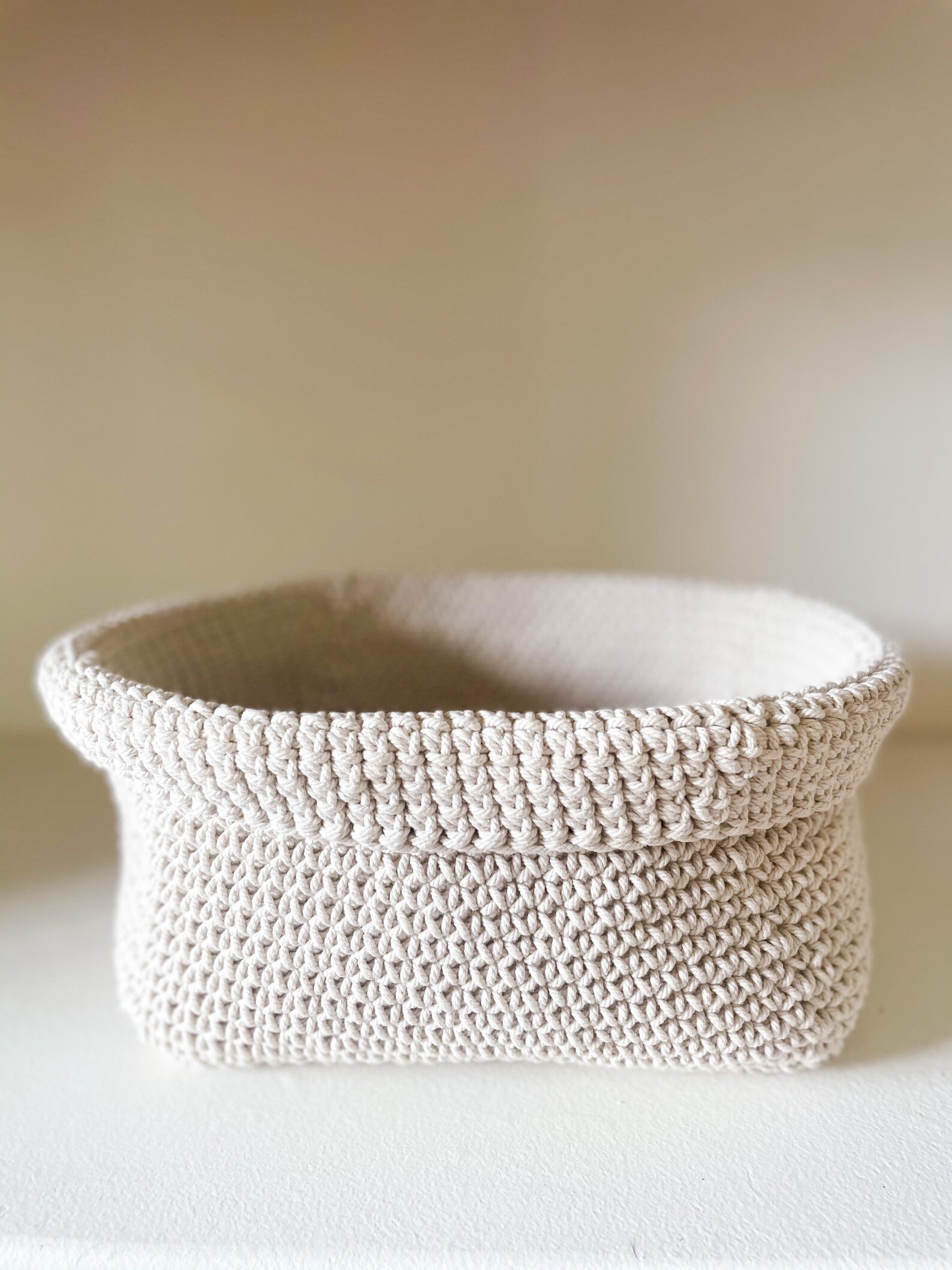 Gehäkelte Rechteck Aufbewahrungskörbe in Creme | Etsy