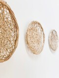 Woven wall baskets, boho wall decor, rustic home decor product logo