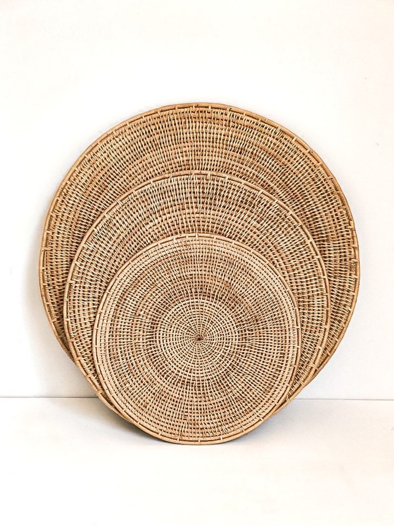 Wall Placemats Set of 2 or 3 Wall Basket Boho Wall Decor Etsy