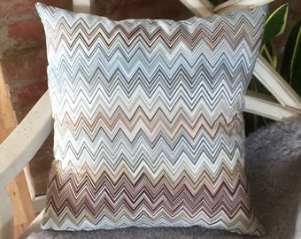 WATERCOLOR GRAPHIC PRINT CUSHION COVER 17/" Brown Orange Cream White GOLDEN LIPS
