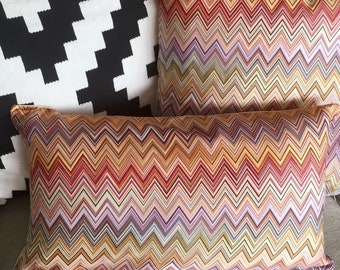 Multicolor 16x16 deaSally Maroon Zig-Zag Print Throw Pillow Multicolor 16x16 deaSally Maroon Zig-Zag Print Throw Pillow