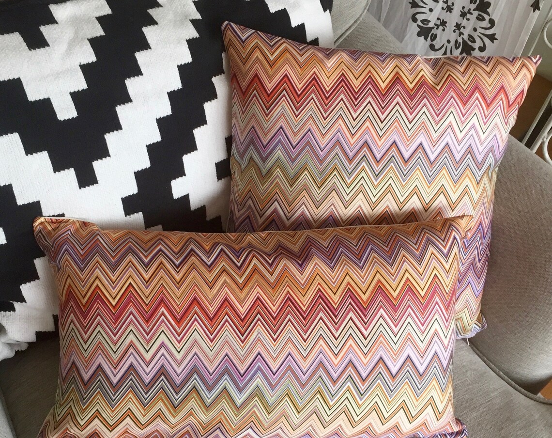 AUTHENTIC MISSONI FABRIC John 156O rectangular cushion cover Etsy
