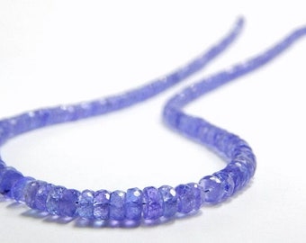 Tanzanite Faceted Wheel Beads Tyre Shape 2x6.MM Approx 8.5"inches Natural Top Quality Wholesale Price