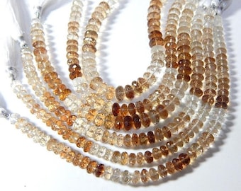 Imperial Topaz,Golden Faceted Beads Rondelle Shape 7X6.MM Approx 8"Inches Natural Top Quality Wholesale Price .