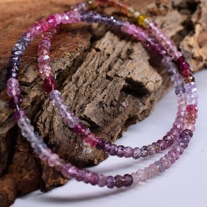 Multi Spinel Faceted Rondelle Beads Tyre Shape 3x4.MM Approx 14&quot;inches Natural Top Quality Wholesale Price