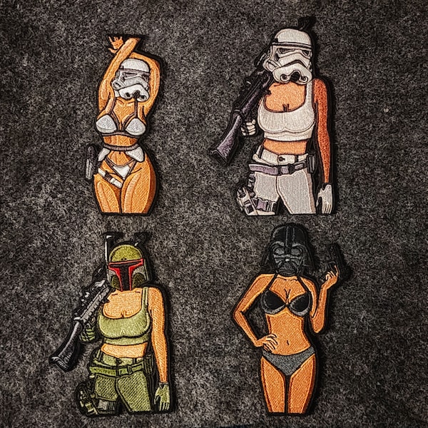 Star Wars Chica sexy Moral Patch soldado de asalto cómics militar increíble divertido