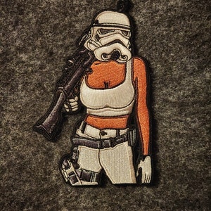 Star Wars Girl sexy Moral Patch Stormtrooper Comics militär genial witzig taktisch
