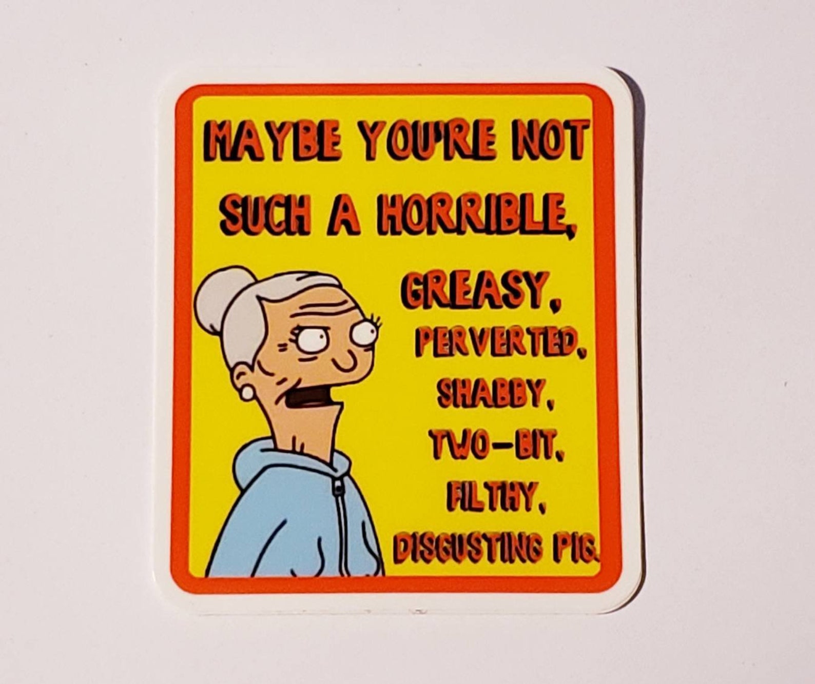 Bob's Burgers Edith Bob Belcher funny Sticker Etsy