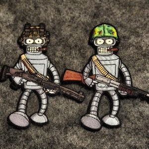 Bender Rodriguez Futurama Morale Patch kreskówka tv komiksy wojskowe niesamowite śmieszne zoidburg fry leela taktyczne