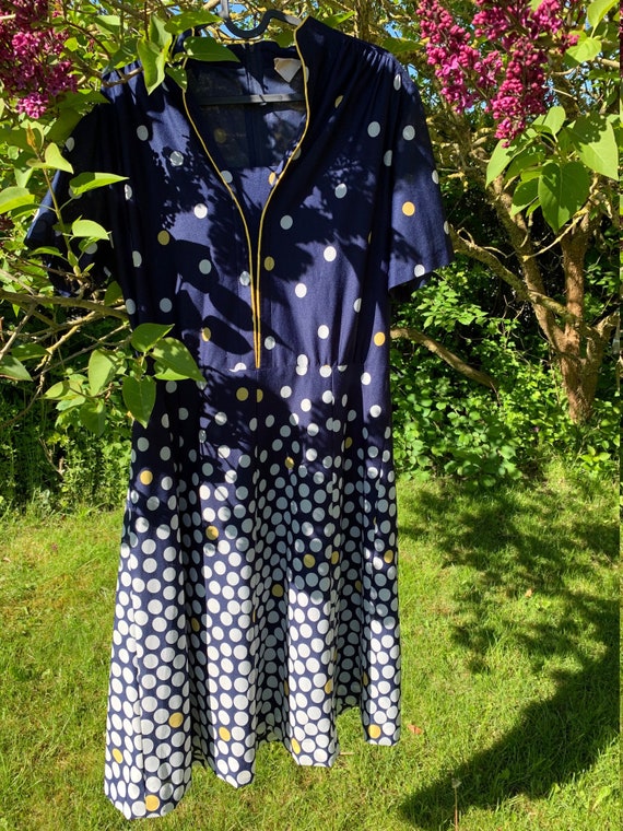 Blue 70s Summerdress size L