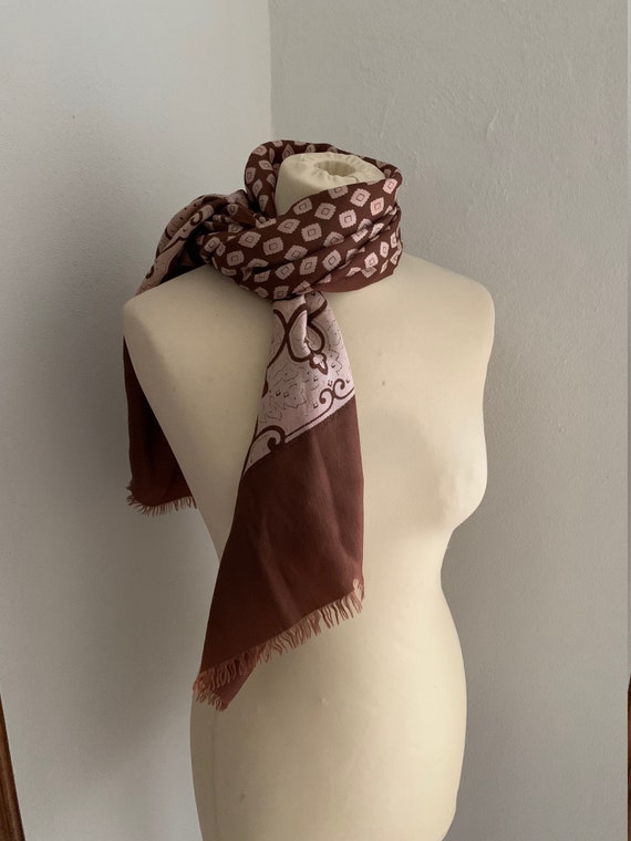 Vintage 1970s silk scarf