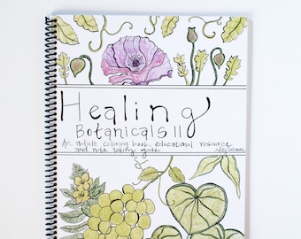 Molly Suzanne Co / Healing Botanicals Parte II / Libro para colorear para adultos
