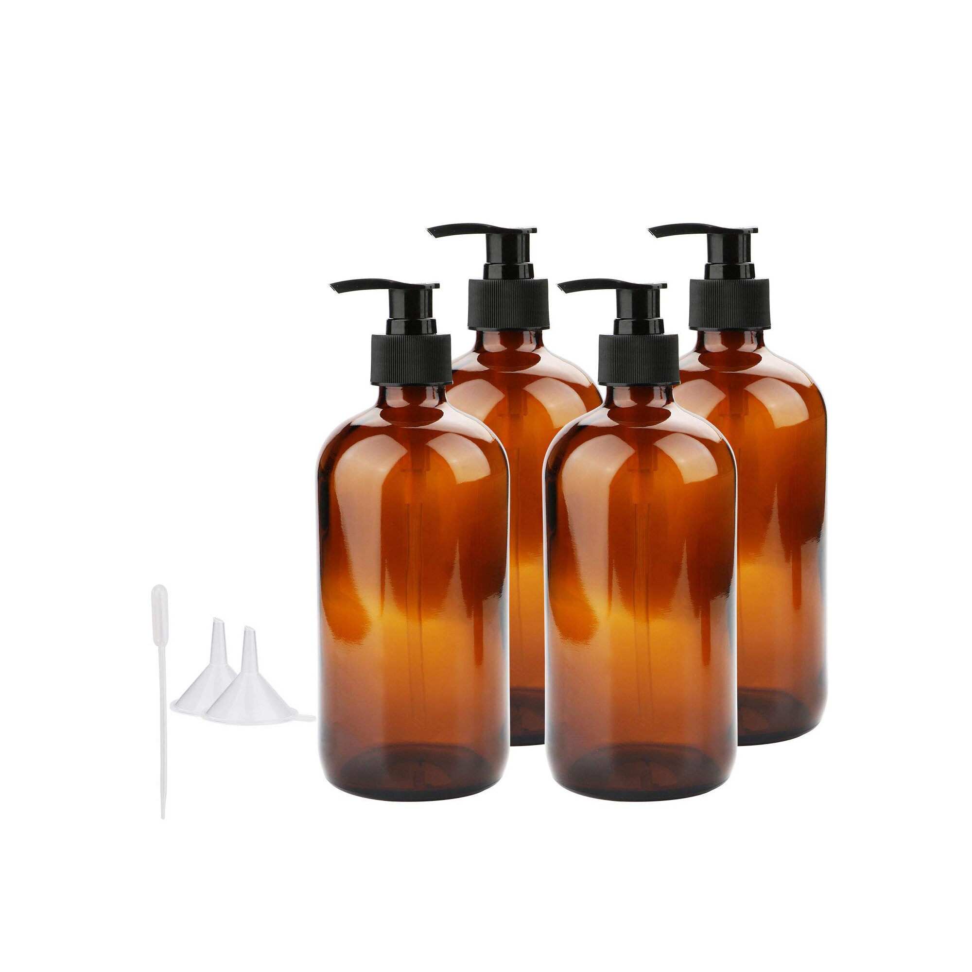 Download 16oz Empty Press Pump Bottles Amber Glass Storage Bottle Etsy
