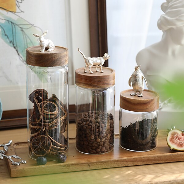 Glass Tea Jar Etsy