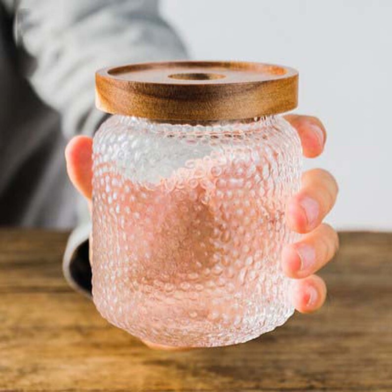 2pcs Glass Tea Canister Bulk Food Storage Jar With Airtight Etsy