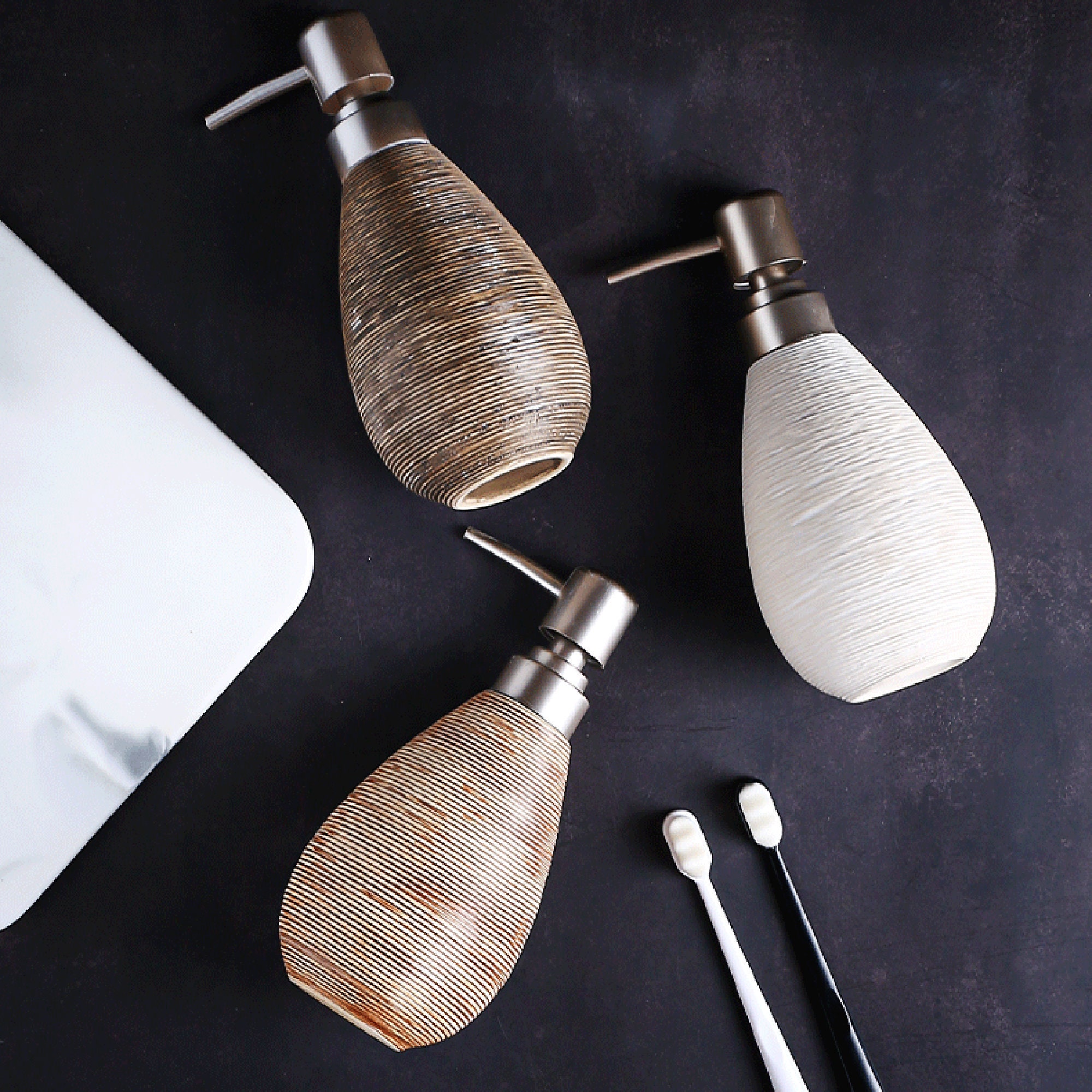 400ml Ceramic Shower Bottle Travel Bottle Set Portable Press Etsy