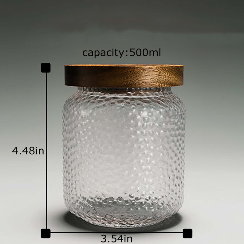 2pcs Glass Tea Canister Bulk Food Storage Jar With Airtight Etsy
