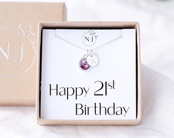 21st Birthday Gift For Her, 21st Birthday Jewelry, 21 Birthday Girl, 21st Birthday Gifts, 21st Necklace, 21 Birthday Gift, 21st Birthday