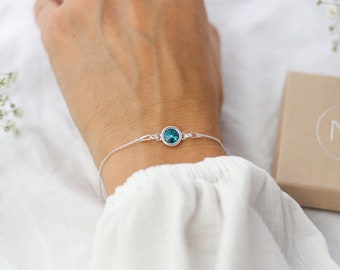 EverReena Beads Blue Cubic Zircon Crystalized Flower Flower for Silver Bracelets EverReena Beads Blue Cubic Zircon Crystalized Flower Flower for Silver Bracelets