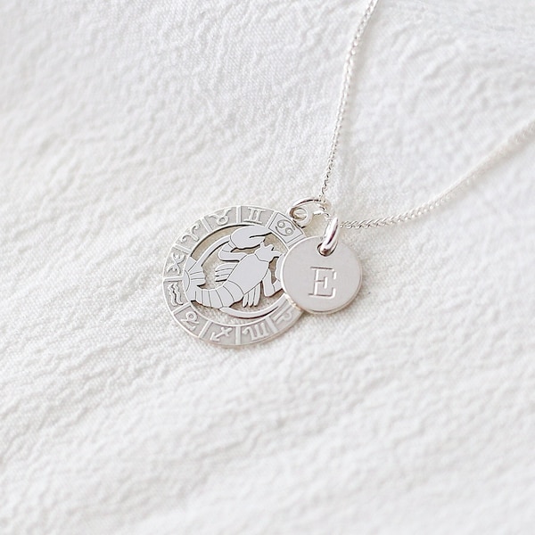 Personalised Zodiac Necklace in Sterling Silver, Astrology Necklace, Birthday Gifts For Women, Zodiac Jewelry, Gift For Her