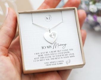 To My Mummy, Gift From Bump, Mum To Be Gift, Congratulations, New Pregnancy Gift, Baby Shower Gift, New Mum Gift Idea, Baby Feet Jewelry