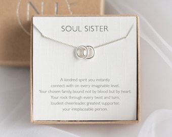 Best Friend Necklace, Soul Sister Necklace Gift, Friendship Necklace, Unbiological Sister, Sister In Law, Best Friends Gifts, BFF Birthday