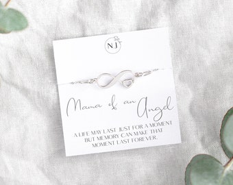 Miscarriage Gift, Mama Of An Angel, Miscarriage Bracelet in Sterling Silver, Baby Loss Bracelet Gift, Memorial Jewelry