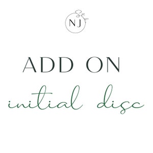 ADD ON - Hand Stamped Sterling Silver Intial Disc - please see the descripton