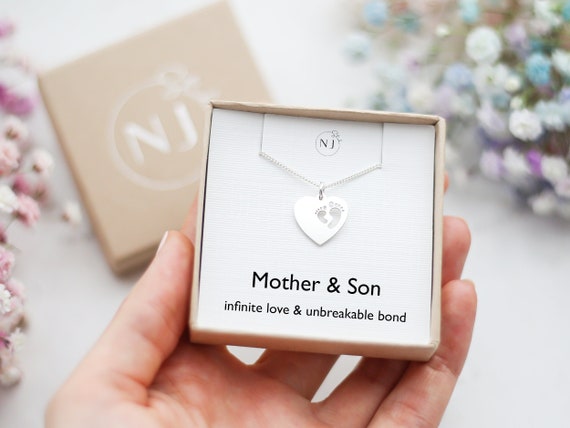 Buy Mother Son Necklace, Mom Son Christmas, Mother's Day Jewelry, Mom  Birthday, Son Graduation Online at desertcartINDIA