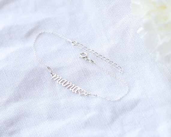 Mama Bracelet Sterling Silver Mum Bracelet Gift for Mother Mum to Be Mama Jewelry Mum Birthday Gift New Mum Gift Idea Gift for Mum