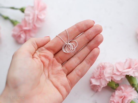 4 Sisters Necklace 1 5 Rings for Sisters Four Sisters Gift