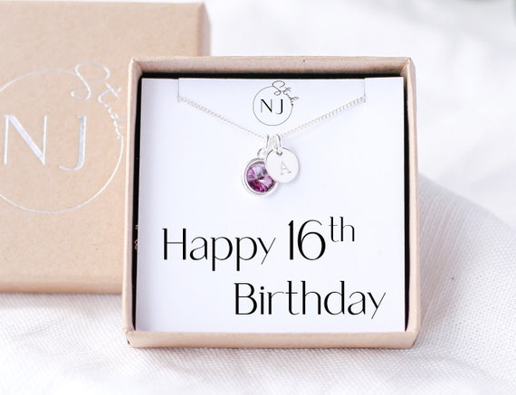 Gold Tone Sweet 16 Necklace. Love. Sixteen Candles. Bloom. Happy Birthday.  Gift | eBay