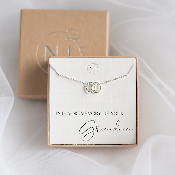 Loss of Grandma Memorial Necklace Bereavement Gift Remembrance Jewelry for Grandmother Handmade Sympathy Keepsake Angel Nana Tribute Etsy UK